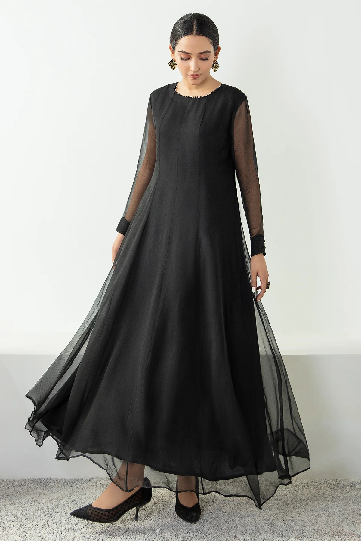 PLAIN CHIFFON FROCK PR-579 - Image 3